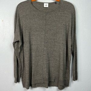 Cabi Mushroom Gray Oversized Dolman Long Sleeve Pullover Sweater XS